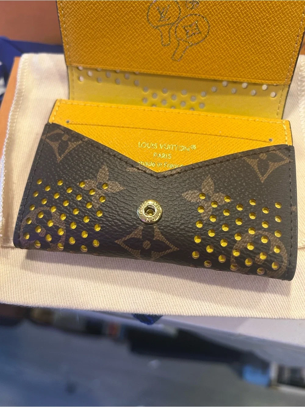 Louis Vuitton Fall 2026 Limited Edition Yellow & Monogram Studded Card Case